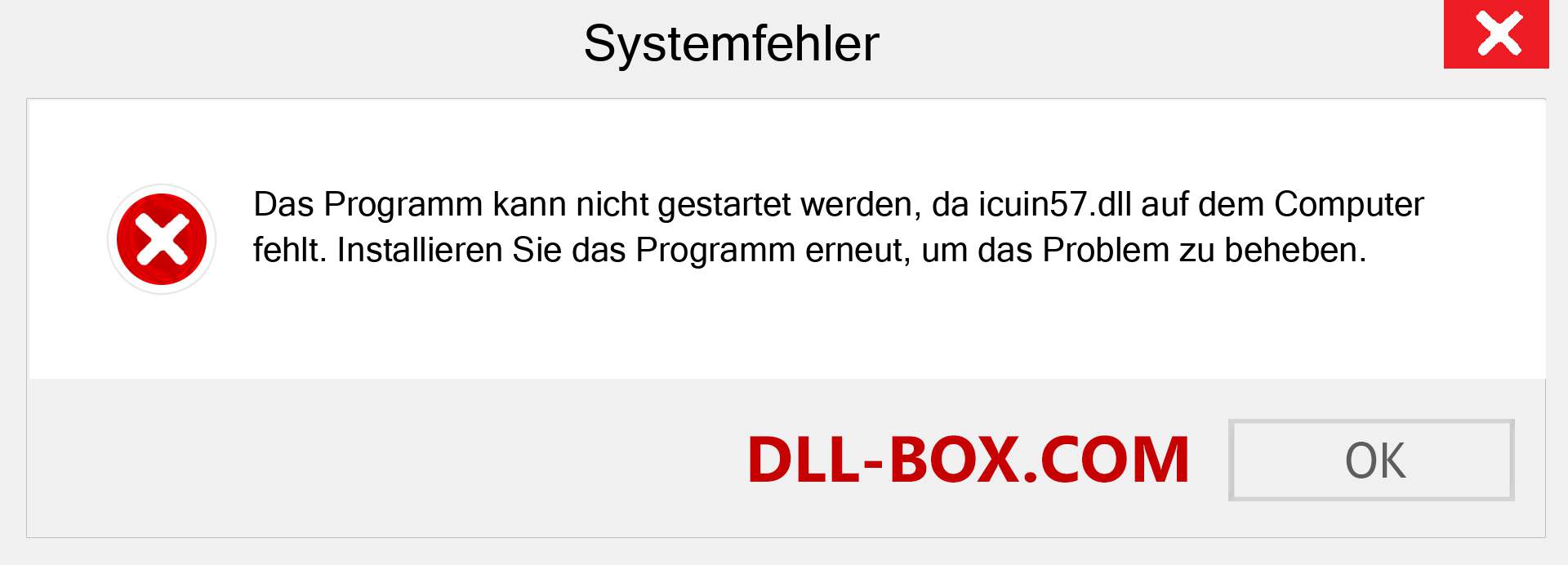 icuin57.dll-Datei fehlt?. Download für Windows 7, 8, 10 - Fix icuin57 dll Missing Error unter Windows, Fotos, Bildern