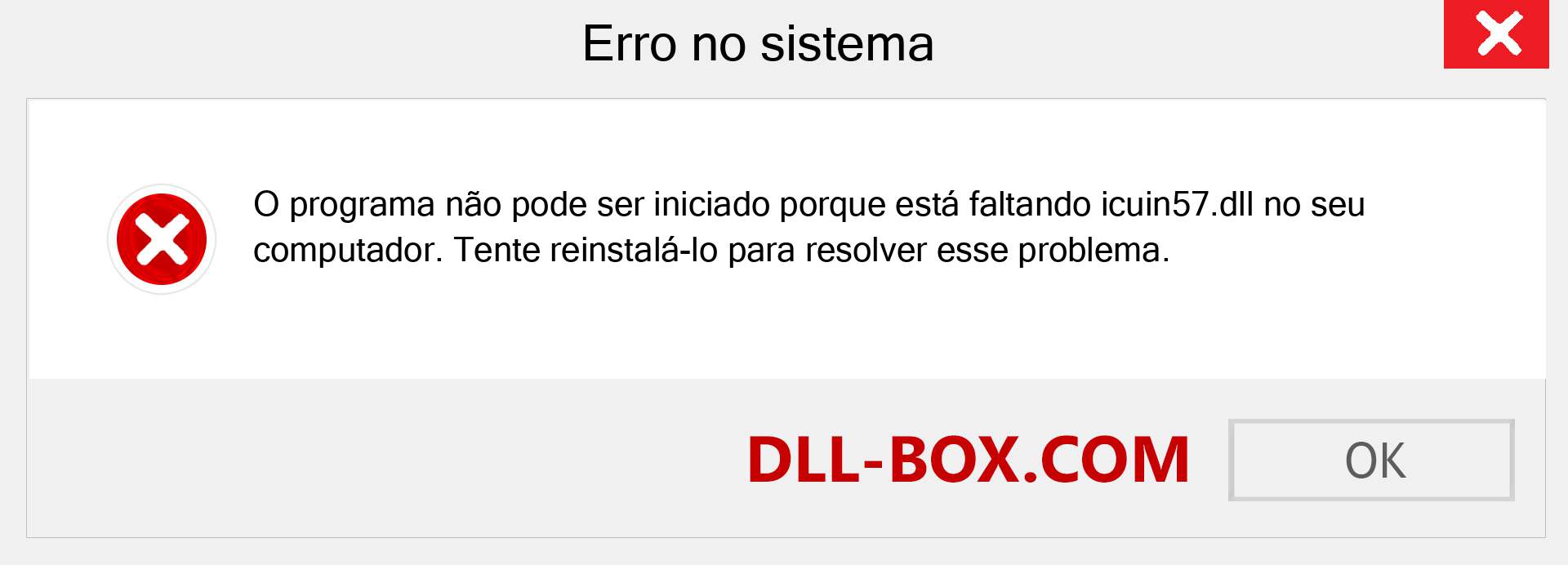 Arquivo icuin57.dll ausente ?. Download para Windows 7, 8, 10 - Correção de erro ausente icuin57 dll no Windows, fotos, imagens